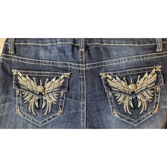 ND Weekend Cropped Jeans Embellished Fleur de Lis Pocket Women's 10 (32x29.5L) - Picture 12 of 14